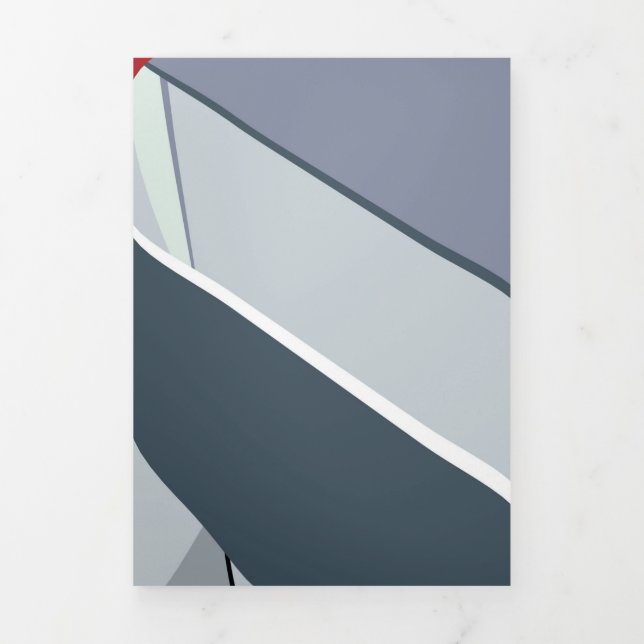Abstract Geometric Shape 2 Tri-Fold Holiday Card (Cover)