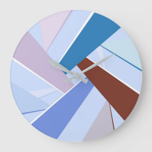 Abstract Geometric Shape 3 Large Clock