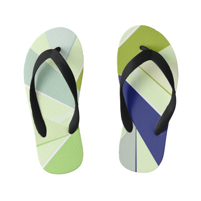 Abstract Geometric Shape 4 Kid's Flip Flops (Footbed)
