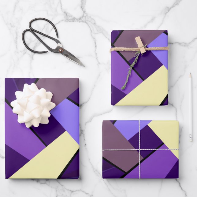 Abstract Geometric Shape 5 Wrapping Paper Sheet (Front)