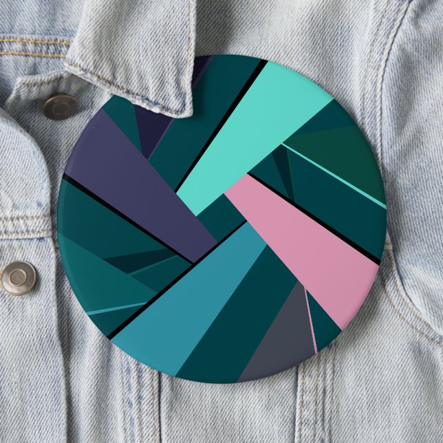 Abstract Geometric Shape 6 6 Cm Round Badge (In Situ)