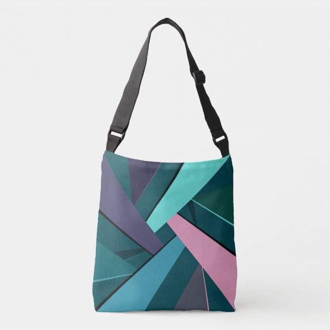 Abstract Geometric Shape 6 Crossbody Bag (Front)