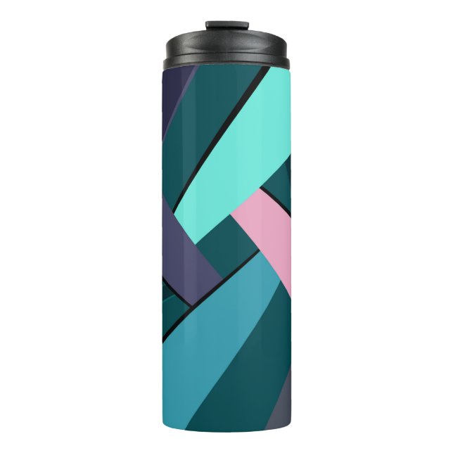 Abstract Geometric Shape 6 Thermal Tumbler (Front)