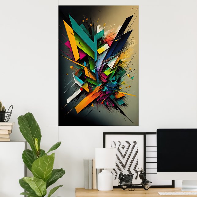 Abstract geometric shape 7 poster (Home Office)