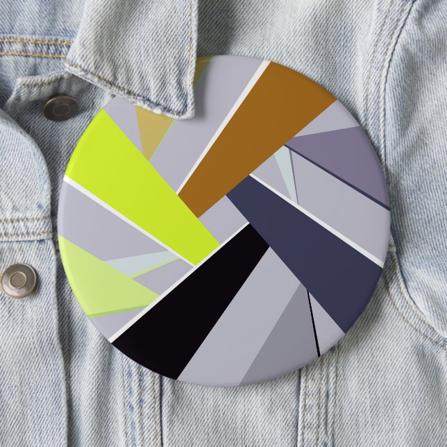 Abstract Geometric Shape 8 6 Cm Round Badge (In Situ)