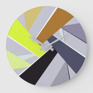 Abstract Geometric Shape 8 Large Clock