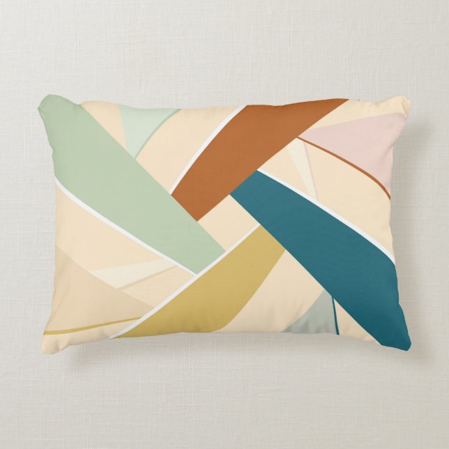 Abstract Geometric Shape Decorative Cushion (Front)