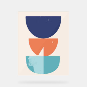 Abstract geometric shapes acrylic sign