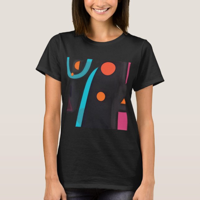 Abstract Geometric Shapes - Bold Pattern Design T-Shirt (Front)