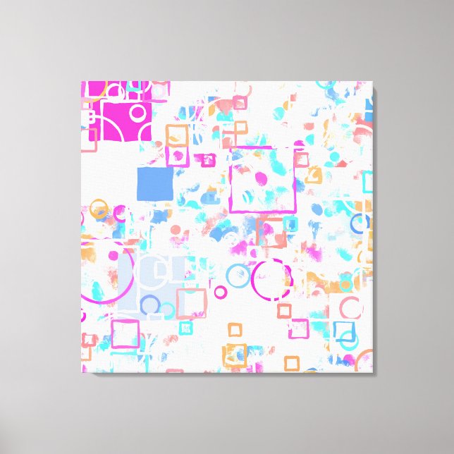 Abstract Geometric Shapes Canvas Print (Front)