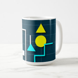 abstract geometric shapes coffee mug