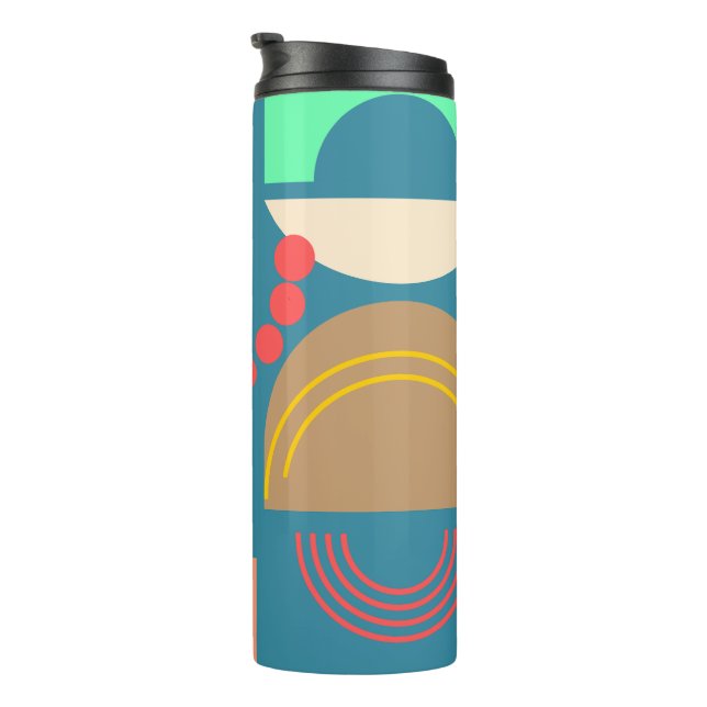Abstract Geometric Shapes Colourful All-over Print Thermal Tumbler (Rotated Right)