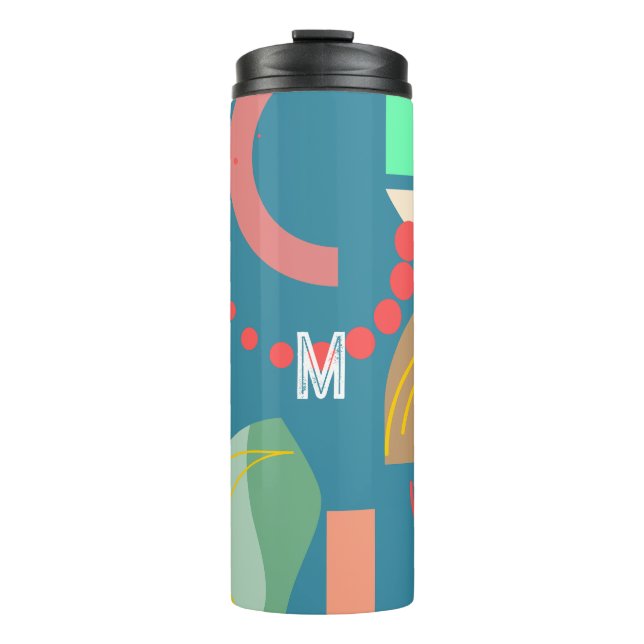 Abstract Geometric Shapes Colourful All-over Print Thermal Tumbler (Front)
