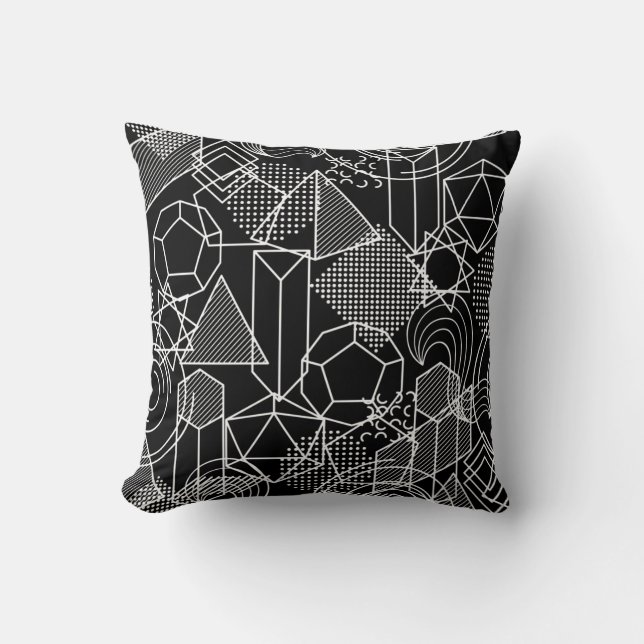 Abstract Geometric Shapes Cushion (Front)