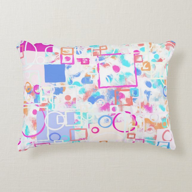 Abstract Geometric Shapes Decorative Cushion (Front)