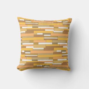 Abstract geometric shapes in beige & peach tones cushion