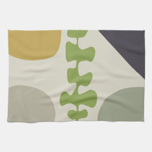 Abstract Geometric Shapes Modern Home Decor Tea Towel