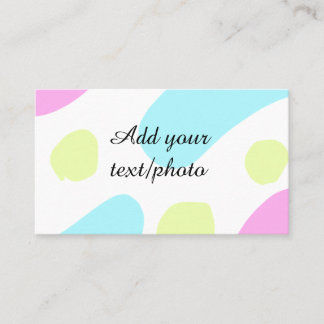 Abstract geometric shapes pastel add name photo ba business card