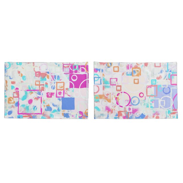 Abstract Geometric Shapes Pillowcase (Back-Set)