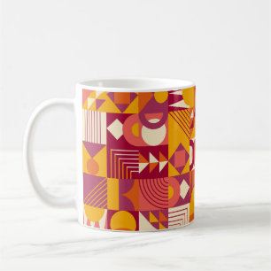 Abstract geometric shapes seamless pattern coffee mug