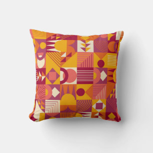 Abstract geometric shapes seamless pattern cushion