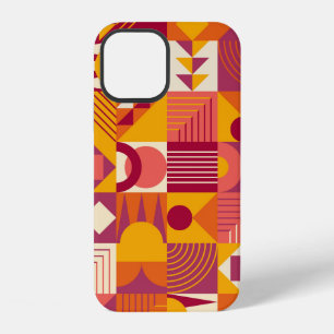 Abstract geometric shapes seamless pattern iPhone 12 case
