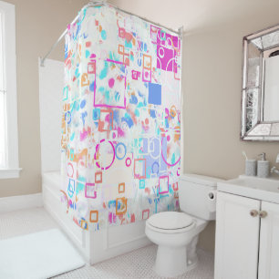 Abstract Geometric Shapes Shower Curtain