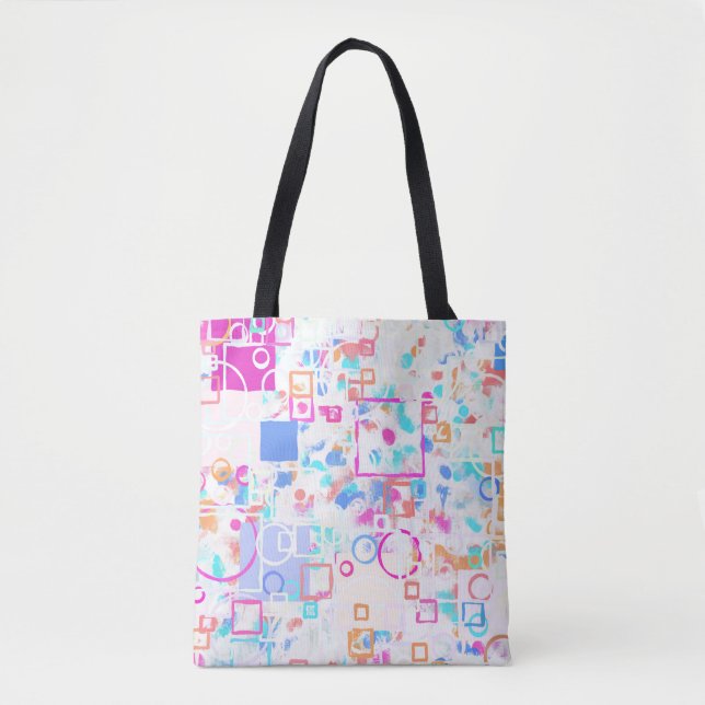 Abstract Geometric Shapes Tote Bag (Front)