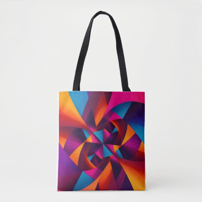 abstract geometric shapes tote bag (Front)