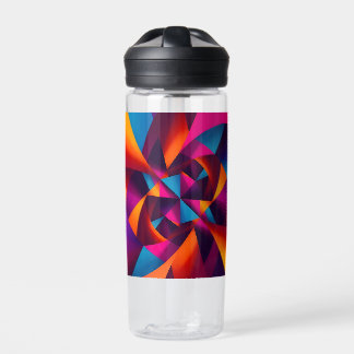 abstract geometric shapes water bottle