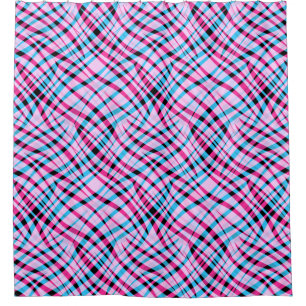 Abstract, geometric shower curtain