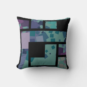 Abstract Geometric Squares Cushion
