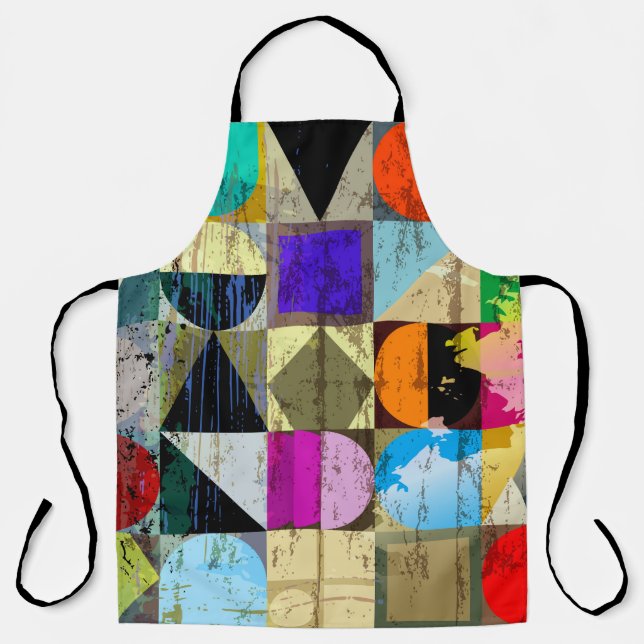 Abstract Geometric: Strokes and Splashes Apron (Front)