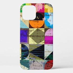 Abstract Geometric: Strokes and Splashes iPhone 12 Case