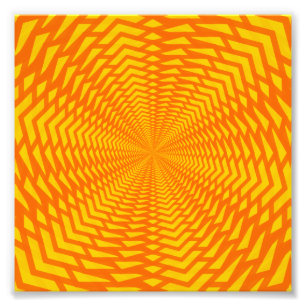 Abstract Geometric Sun-Like Pattern Photo Print