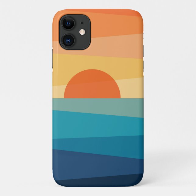 Abstract geometric sunrise Case-Mate iPhone case (Back)