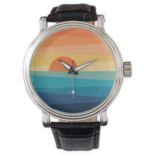 Abstract geometric sunrise watch