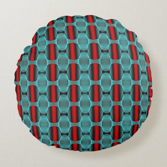 Abstract geometric texture round pillow (Front)