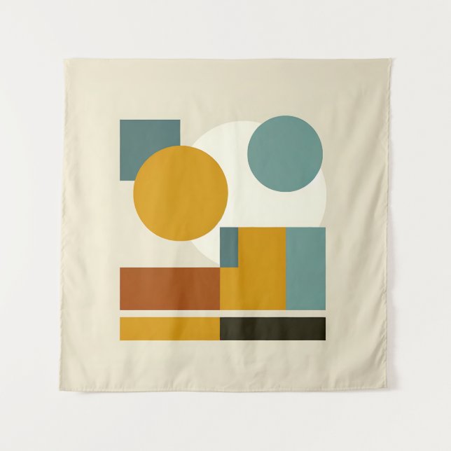 Abstract Geometric The Mid Century Modern Tapestry (Front)