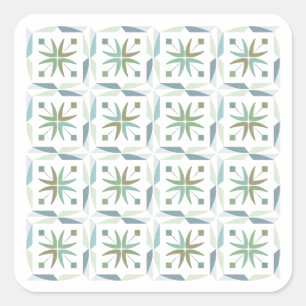 Abstract Geometric Tile Pattern Design Sticker