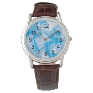 Abstract Geometric Triangle Pattern   Men's Watch