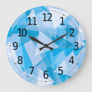 Abstract Geometric Triangle Pattern Wall Clock
