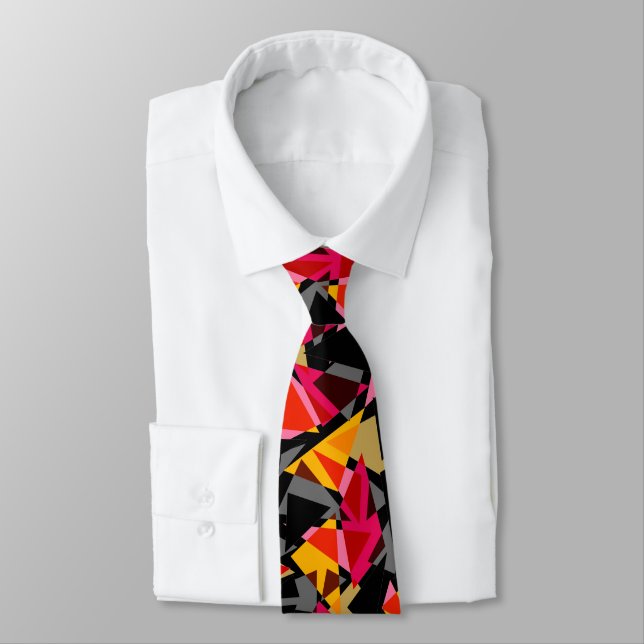 Abstract Geometric Triangles  Geometric Shapes Tie (Tied)