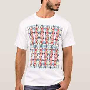 Abstract Geometric Tribal Line Pattern T-Shirt