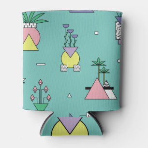 Abstract geometric, vases plants memphis style. can cooler