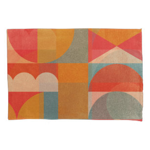 Abstract Geometric: Vintage Paper Texture Pillowcase