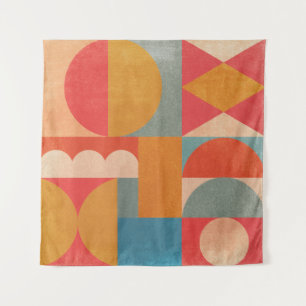 Abstract Geometric: Vintage Paper Texture Tapestry