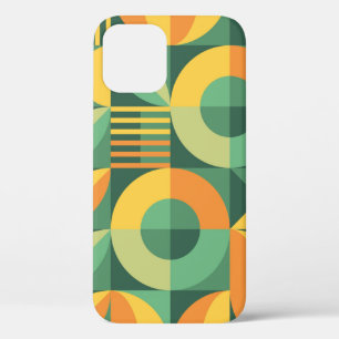 Abstract geometric vintage pattern in Scandinavian iPhone 12 Case
