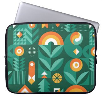 Abstract geometric vintage pattern in Scandinavian Laptop Sleeve