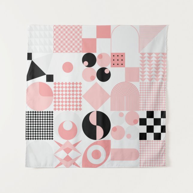 Abstract geometric vintage pattern made with simpl tapestry (Front)